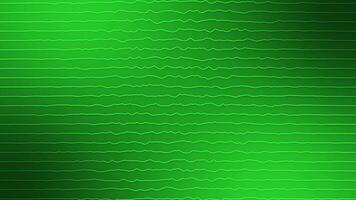 Abstract green color horizontal wiggly lines moving on black background video