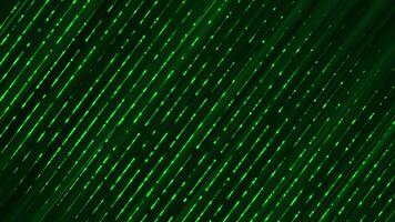 Elegant green seamless diagonal lines with glowing particles simple futuristic background. video