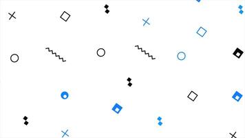 blue and black random abstract shapes pop style Minimal blue background video