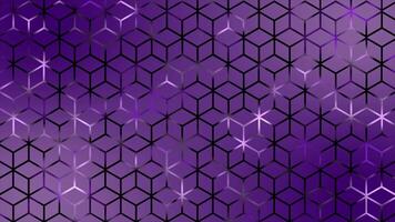 Futuristic purple sci-fi technology background with hexagonal pattern video