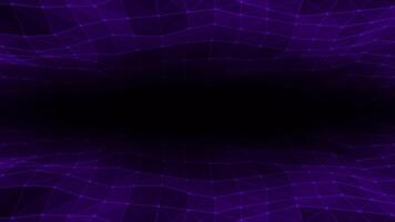 Abstract hi-tech lines and dots slowly moving futuristic plexus pattern on black background video