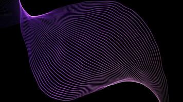 moderno parallelo Linee astratto forma con ondulato modello su nero sfondo video