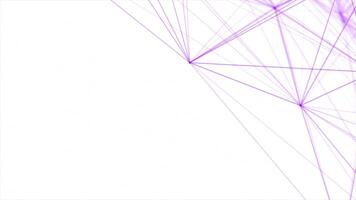 Simple purple color lines forming web like structure futuristic background, plexus lines and dots background video