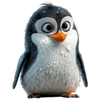 ai gegenereerd pinguïn portret schattig 3d ontwerp, generatief ai png