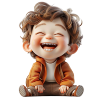 AI generated 3d illustration of adorable cute baby characters, generative ai png