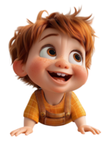 AI generated 3d illustration of adorable cute baby characters, generative ai png