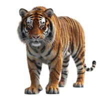 AI generated 3d illustration of tiger animal portrait, generative ai png