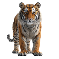 AI generated 3d illustration of tiger animal portrait, generative ai png