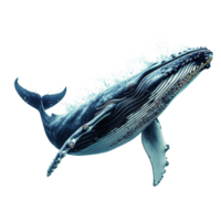 AI generated Whale isolated on transparent background png