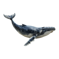 ai generado ballena aislado en transparente antecedentes png