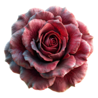 ai généré rouge Rose fleur isolé sur transparent Contexte png