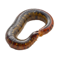 ai generiert Wurm isoliert auf transparent Hintergrund png