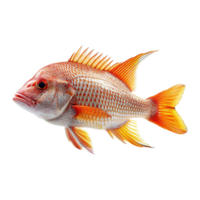 ai generado rojo pargo pescado aislado en transparente antecedentes png