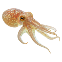 AI generated Squid isolated on transparent background png