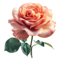 ai gerado rosa flor isolado em transparente fundo png