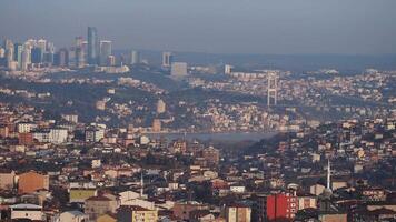 arial visie van Istanbul woon- gebouwen video