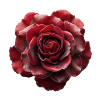 ai gerado vermelho rosa flor isolado em transparente fundo png