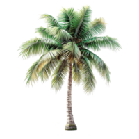 AI generated Coconut palm tree isolated on transparent background png