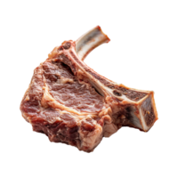 AI generated Raw lamb chop isolated on transparent background png