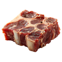 AI generated Raw lamb chop isolated on transparent background png