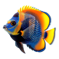 ai generado tropical pescado aislado en transparente antecedentes png