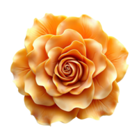 ai generado naranja Rosa flor aislado en transparente antecedentes png