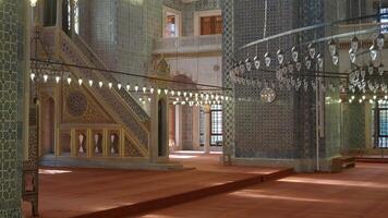 turkey istanbul 22 may 2023. interior of Eyup Sultan mosque in istanbul video