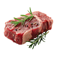 AI generated Raw lamb chop isolated on transparent background png