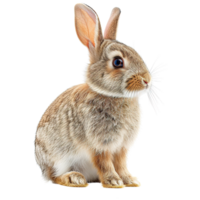 ai généré mignonne lapin isolé sur transparent Contexte png