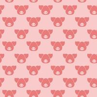 Abstract pork head seamless vector pattern
