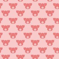 Abstract pork head seamless vector pattern