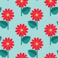 Hand drawn seamless colorful vector floral pattern