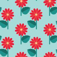 Hand drawn seamless colorful vector floral pattern