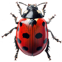 ai généré coccinelle isolé sur transparent Contexte png