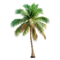 AI generated Coconut palm tree isolated on transparent background png