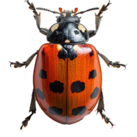 ai généré coccinelle isolé sur transparent Contexte png