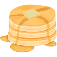 mignonne mon chéri beurre crêpe dessin animé nourriture dessert petit déjeuner sucré flapjack pain Matin repas délicieux png