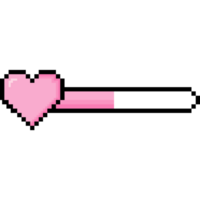 Pink heart pixel life bar game blood bar illustration business countdown download tool icon symbol png