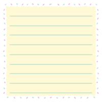 Memo sticky note notepad notebook paper office line planner diary journal sheet page book list business school office sprinkle cream cake png