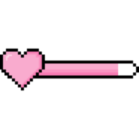 rosa hjärta pixel liv bar spel blod bar illustration företag nedräkning ladda ner verktyg ikon symbol png