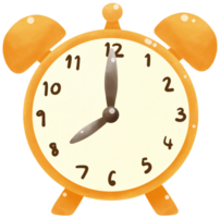 Alarm clock orange wake-up time png