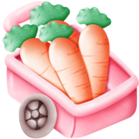 Carrots in the shopping cart png
