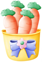 Bucket for holding carrots png