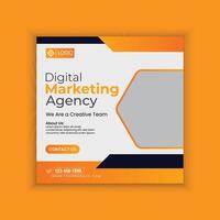 Digital marketing agency post banner. Creative Social Media banner Design template. vector