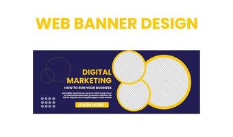 diseño de banner web vector