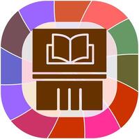 Ancient Book Exhibit Vector Icon