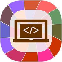 Coding Computer Vector Icon