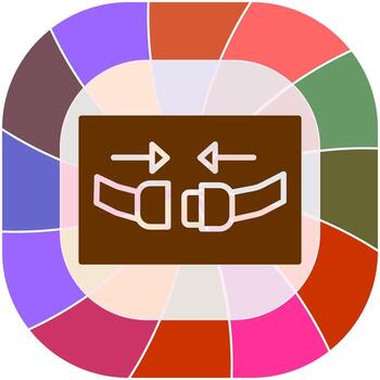 icono de vector de cinturón de seguridad