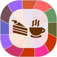 icono de vector de café servido