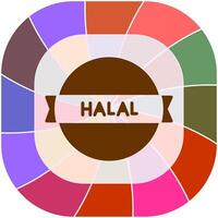 Halal Sticker Vector Icon